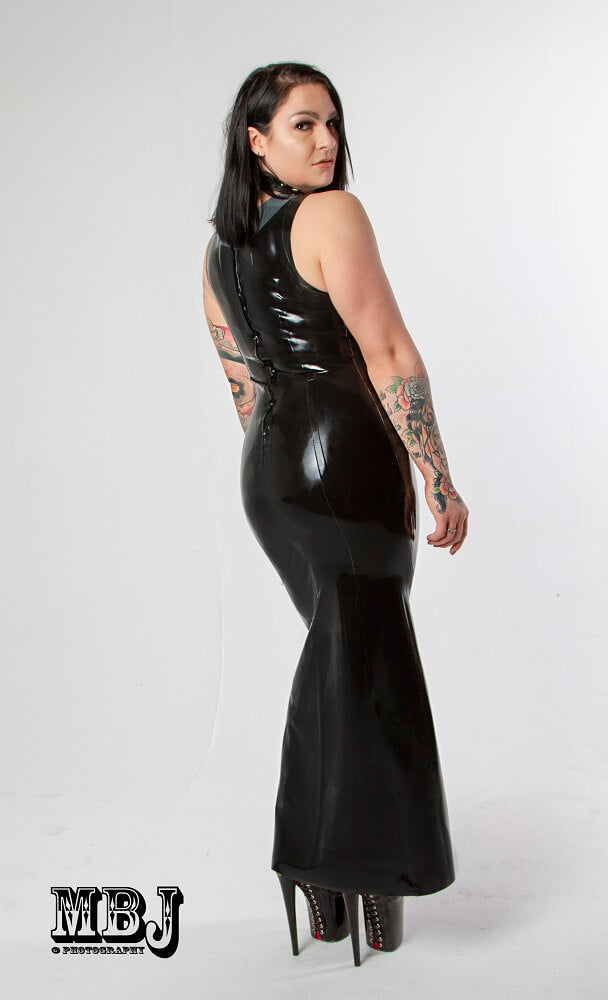 Chlorinated Latex Long Dress - Beatrice