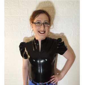 Chlorinated Latex Zip Top- Black Opal